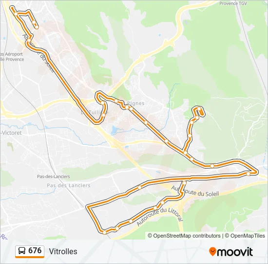 676 Bus Line Map