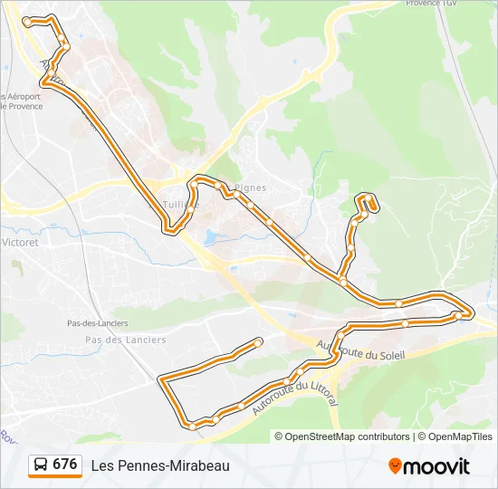 676 Bus Line Map