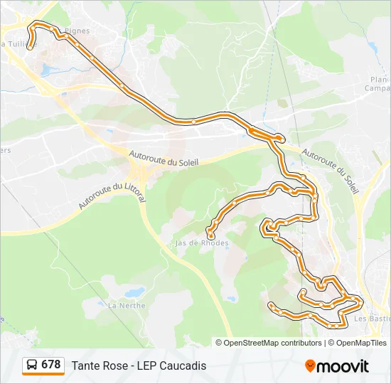 678 Bus Line Map