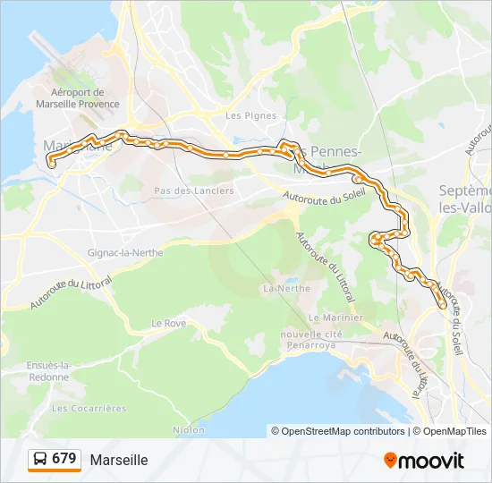 679 Bus Line Map