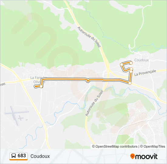683 Bus Line Map