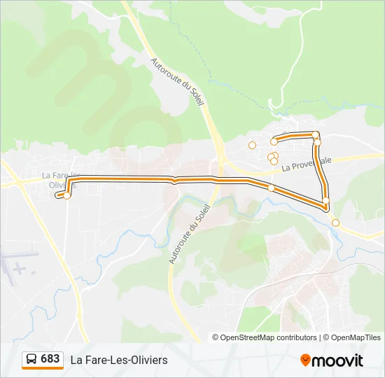 683 Bus Line Map