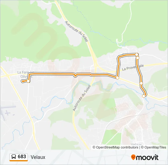 683 Bus Line Map