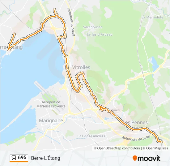 695 Bus Line Map