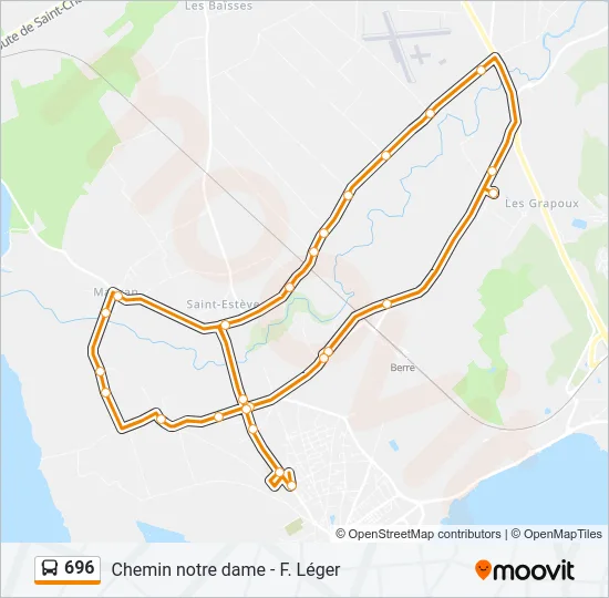 696 Bus Line Map