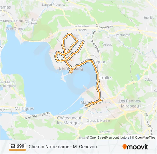 699 Bus Line Map