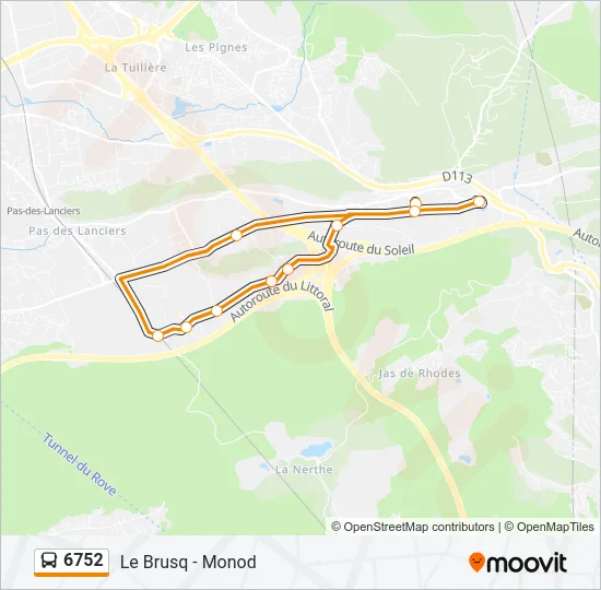 6752 Bus Line Map