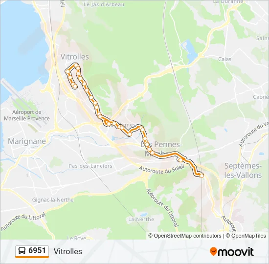 6951 Bus Line Map