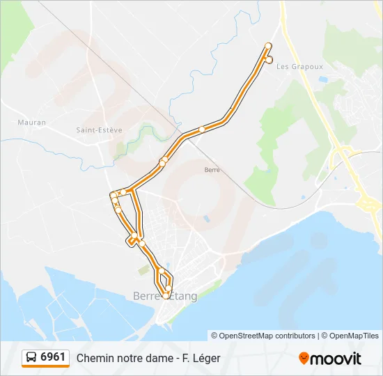 6961 Bus Line Map