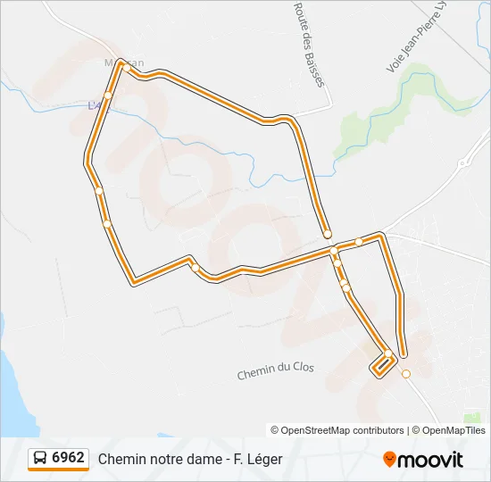 6962 Bus Line Map