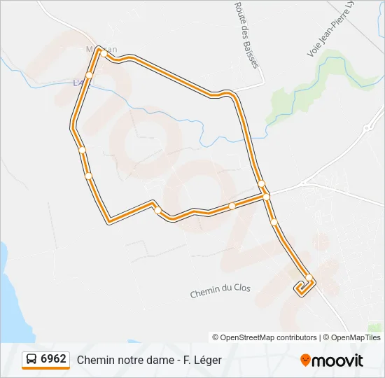 6962 Bus Line Map