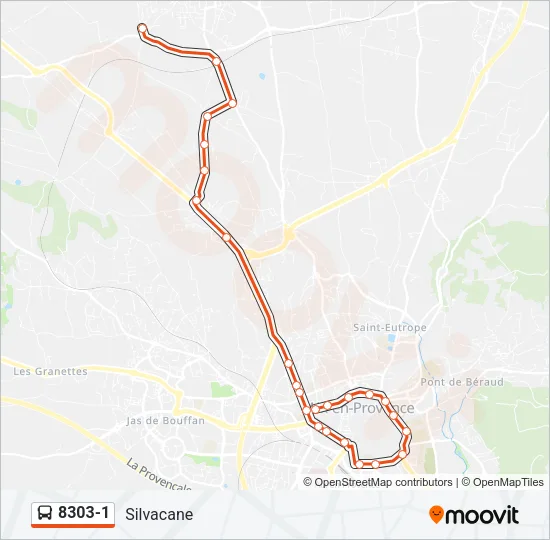 8303-1 Bus Line Map