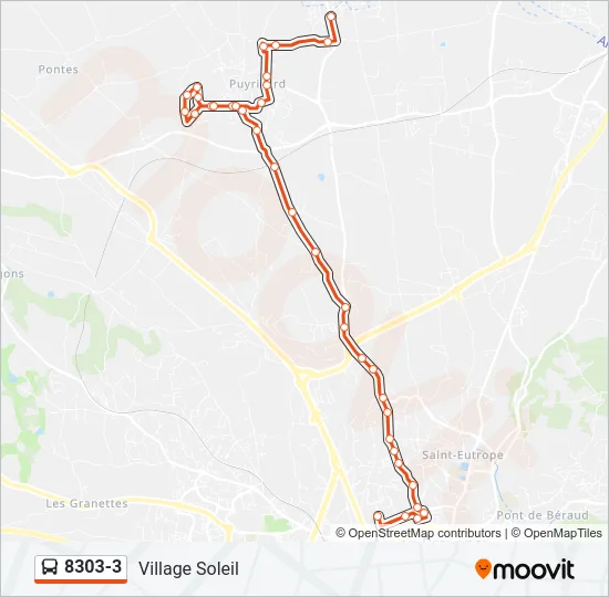 8303-3 Bus Line Map