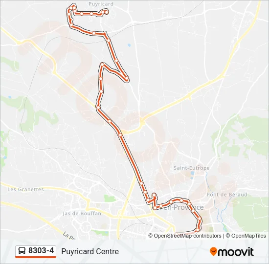 8303-4 Bus Line Map