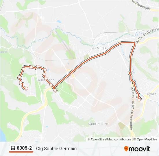 8305-2 Bus Line Map