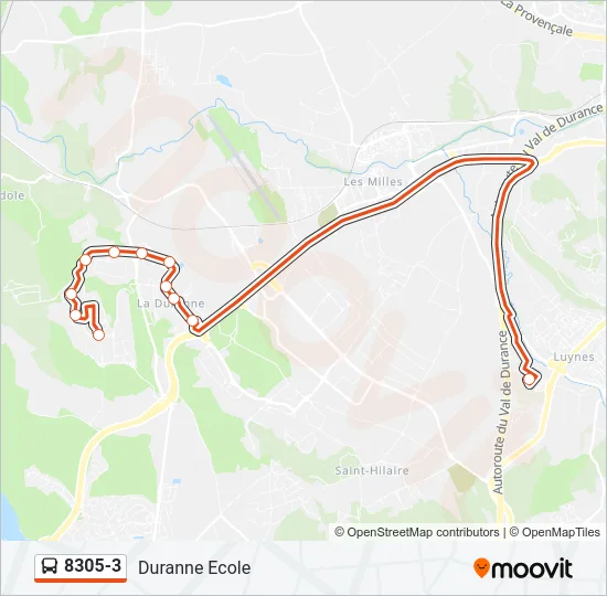 8305-3 Bus Line Map