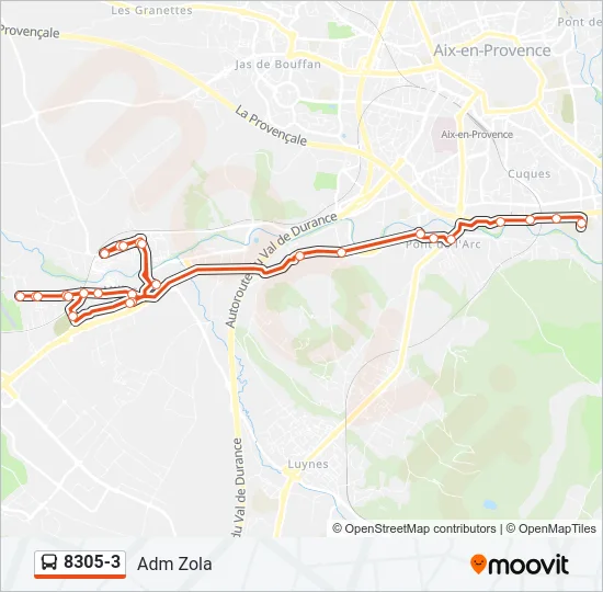 8305-3 Bus Line Map