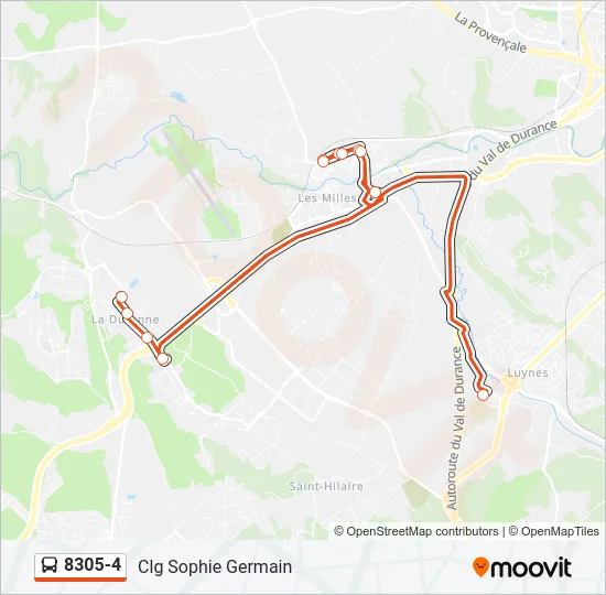 8305-4 Bus Line Map