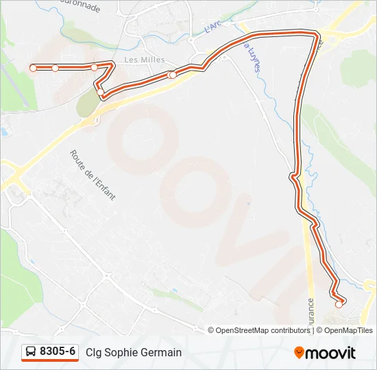 8305-6 Bus Line Map