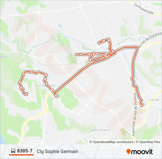 8305-7 Bus Line Map