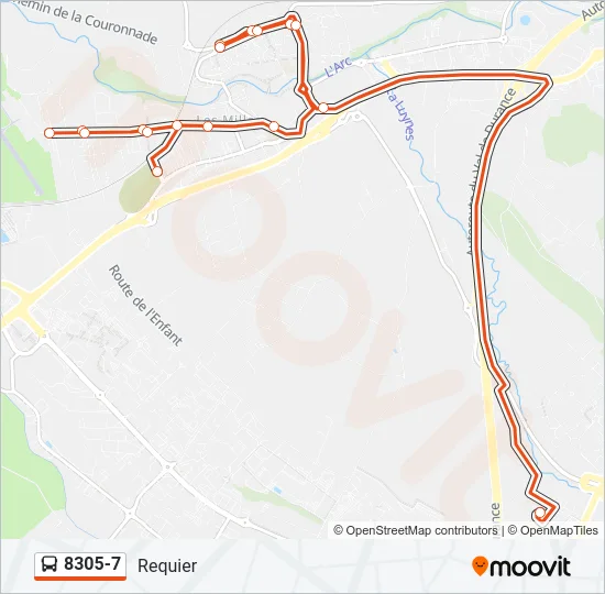 8305-7 Bus Line Map