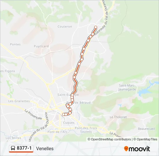8377-1 Bus Line Map