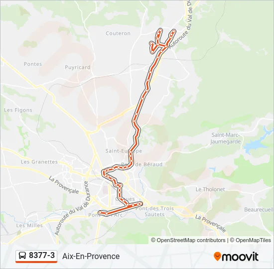 8377-3 Bus Line Map