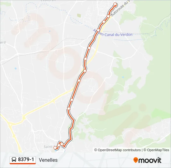 8379-1 Bus Line Map