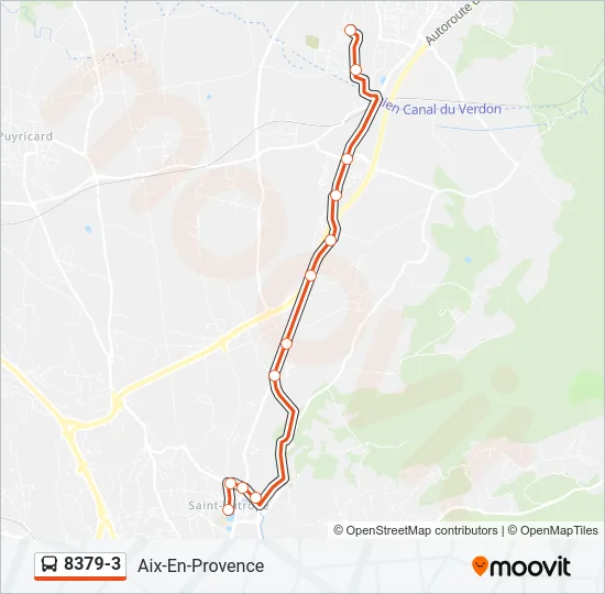8379-3 Bus Line Map