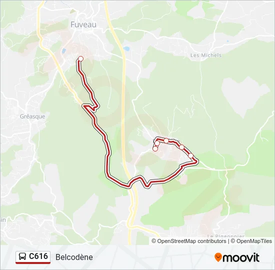 C616 Bus Line Map
