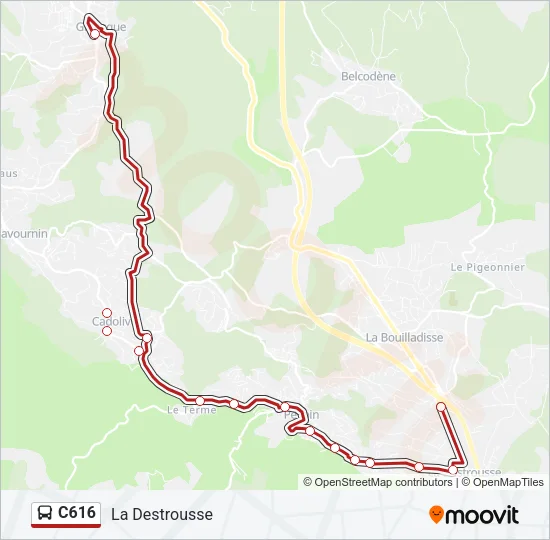 C616 Bus Line Map