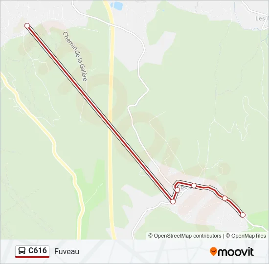C616 Bus Line Map