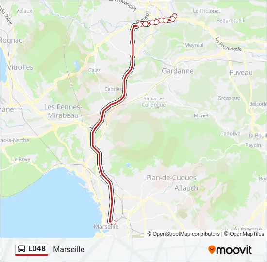 L048 Bus Line Map