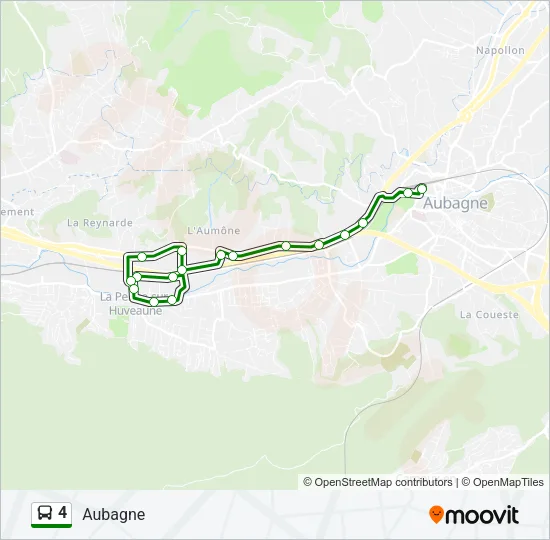 4 Bus Line Map