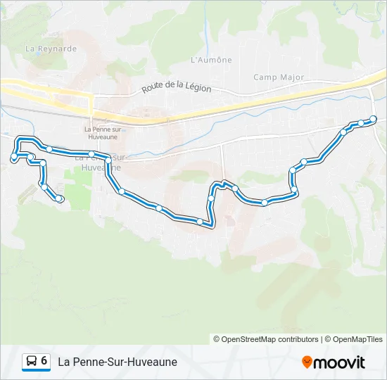 6 Bus Line Map