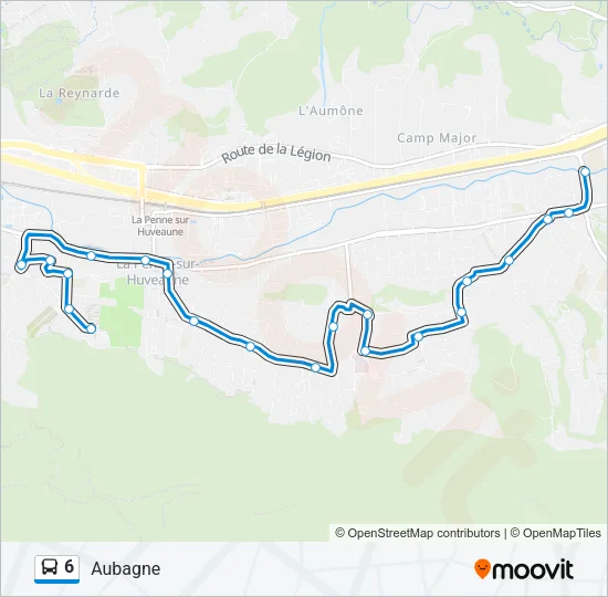 6 Bus Line Map