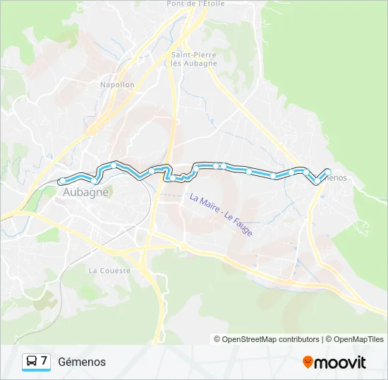 7 Bus Line Map