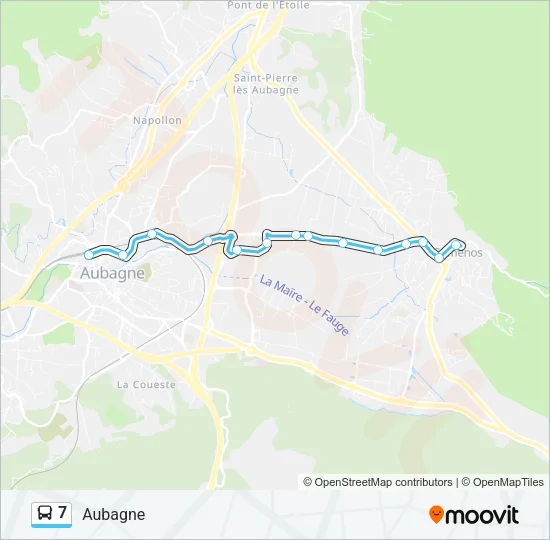 7 Bus Line Map