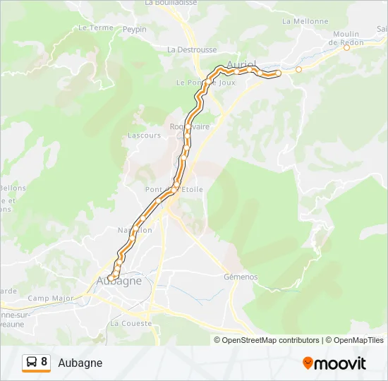 8 Bus Line Map