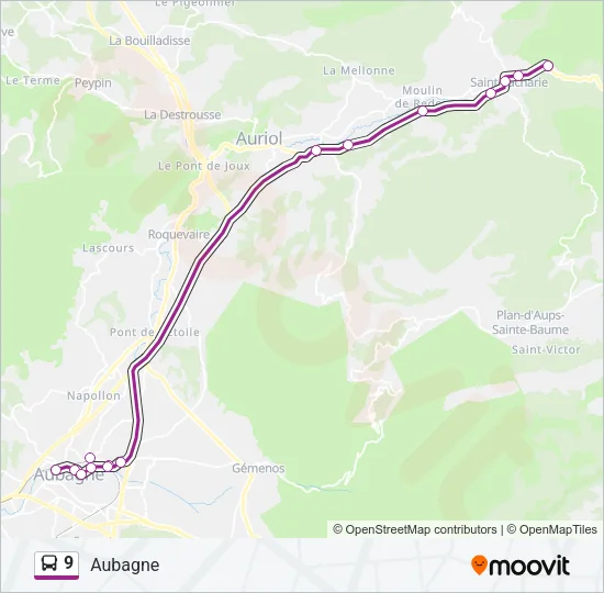 9 Bus Line Map