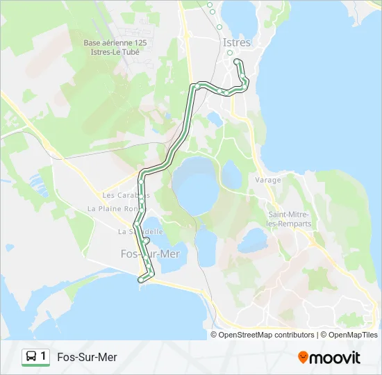 1 Bus Line Map