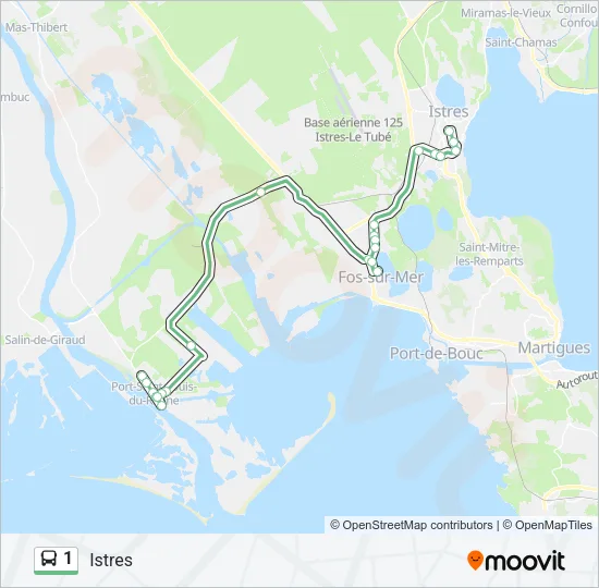 1 Bus Line Map