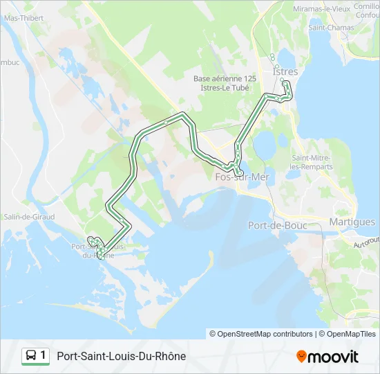1 Bus Line Map