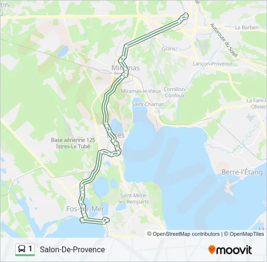 1 Bus Line Map
