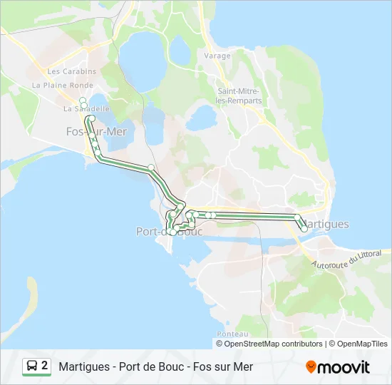 2 Bus Line Map
