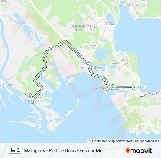 2 Bus Line Map