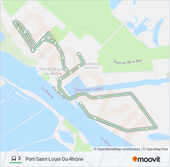 Plan de la ligne 3 de bus