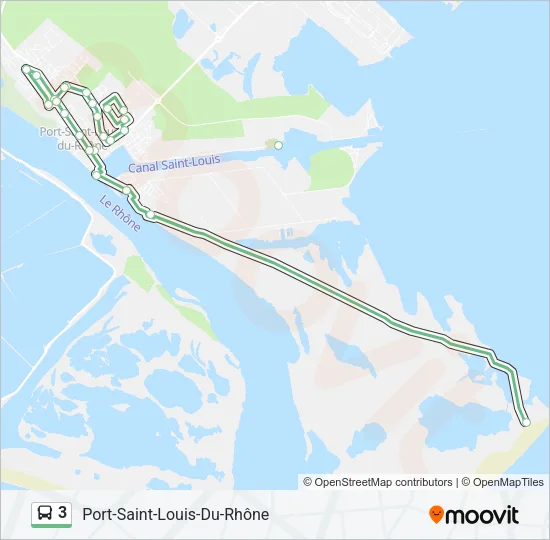 3 Bus Line Map