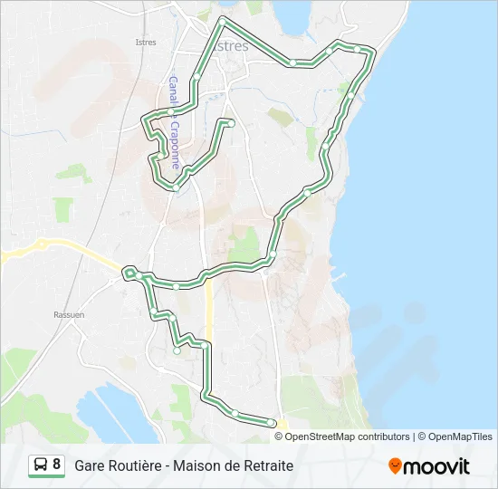 8 Bus Line Map