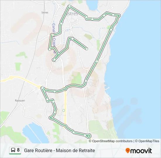 8 Bus Line Map